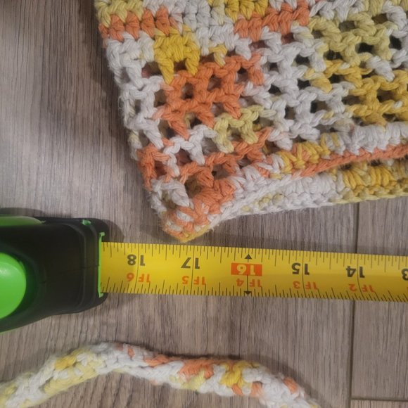 Yellow Orange White Crochet Knit Shorts and Halter Top Set - Picture 4 of 5